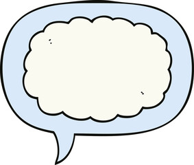 cartoon cloud and speech bubble