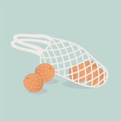 String bag and oranges