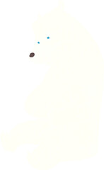 cartoon happy polar bear