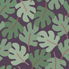 Tropical palm leaves pattern