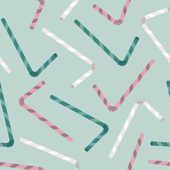 Striped cocktail straws pattern