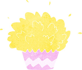 cartoon exploding cupcake