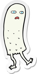 sticker of a cartoon funny ghost