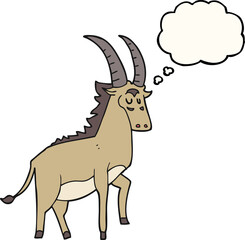 thought bubble cartoon antelope