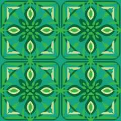 seamless pattern with green leaves