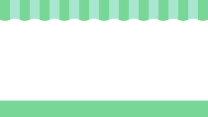 Obraz premium 緑色のシェードのかわいい背景･フレーム- ショップ･マーケット･マルシェのイメージ素材 - 16:9 