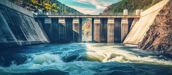 view of the hydroelectric dam
