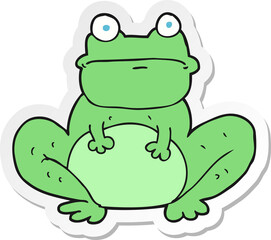 sticker of a cartoon frog