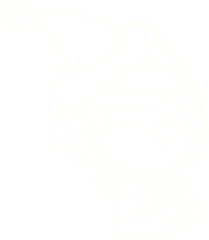 Festive Spaceman Chalk Drawing