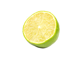 Juicy half lime fruit isolate