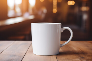 White blank coffee cup mug mockup template. - obrazy, fototapety, plakaty