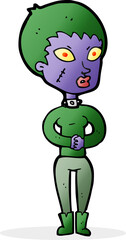 cartoon zombie girl