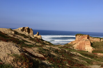 Almagreira beach located 5 kilometres north of Peniche, in the Oeste region of Portugal