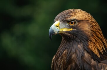 Stunning close-up of an eagle displaying its sharp gaze and detailed feathers