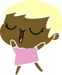 cartoon of cute kawaii short haired girl