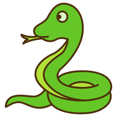 Fototapeta premium illustration of a snake