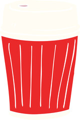 cartoon doodle take out coffee