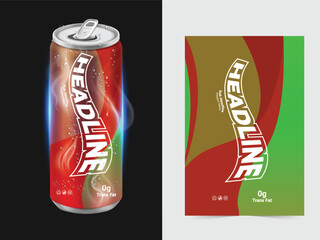 Generic soda label designs for aluminum can 