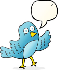 speech bubble cartoon bird