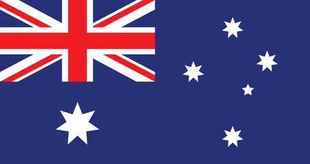 Flat Illustration of the Australia flag. Australia national flag design. 
