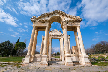 Fototapeta na wymiar Afrodisias Ancient city. (Aphrodisias). The common name of many ancient cities dedicated to the goddess Aphrodite