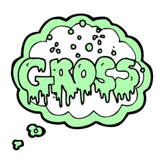 thought bubble cartoon word gross