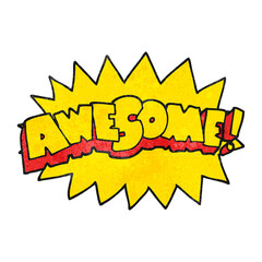 textured cartoon awesome symbol