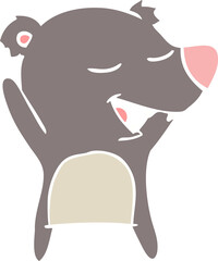 flat color style cartoon bear