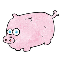 textured cartoon pig