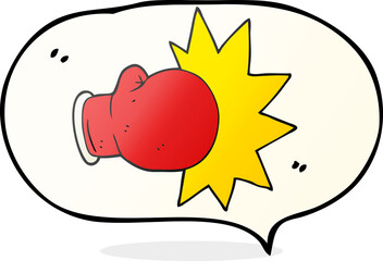 speech bubble cartoon boxing glove
