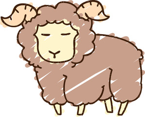 Ram Chalk Drawing