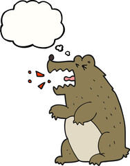 thought bubble cartoon bear