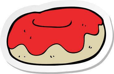 sticker of a cartoon donut