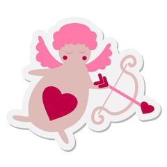 valentine cherub cupid sticker