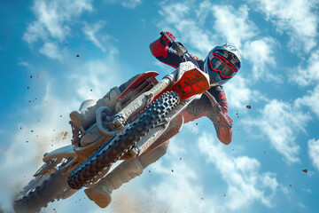 Motocross rider in action.Extreme sports. Motocross sport.