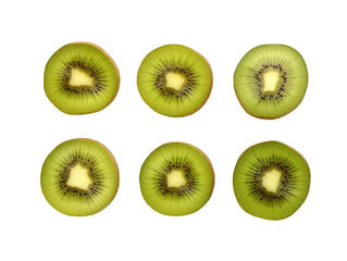 Set of kiwi isolated on transparent background, transparency image, removed background