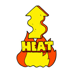 comic book style cartoon heat rising