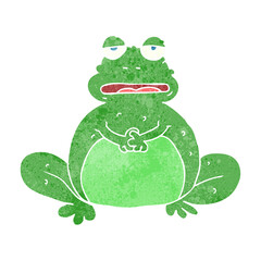 retro cartoon frog