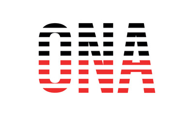 ONA three initial letter iconic line negative space minimal logo design vector template. monogram, abstract, wordmark, business, typography, minimalist, brand, company, flat, modern, unique, simple