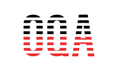 OQA three initial letter iconic line negative space minimal logo design vector template. monogram, abstract, wordmark, business, typography, minimalist, brand, company, flat, modern, unique, simple