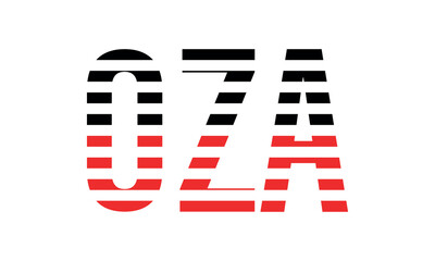 OZA three initial letter iconic line negative space minimal logo design vector template. monogram, abstract, wordmark, business, typography, minimalist, brand, company, flat, modern, unique, simple