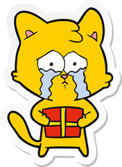 sticker of a cartoon cat