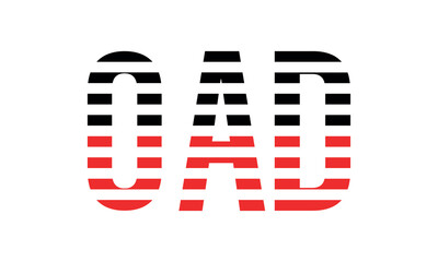 OAD three initial letter iconic line negative space minimal logo design vector template. monogram, abstract, wordmark, business, typography, minimalist, brand, company, flat, modern, unique, simple