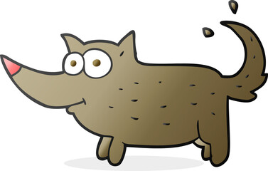 cartoon dog wagging tail