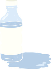 flat color illustration of a cartoon water bottle