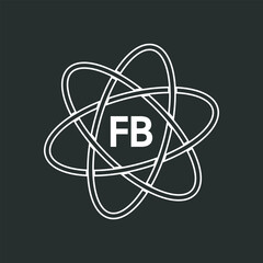 FB letter logo design on white background. FB logo. FB creative initials letter Monogram logo icon concept. FB letter design