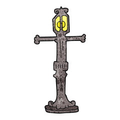 textured cartoon street lamp