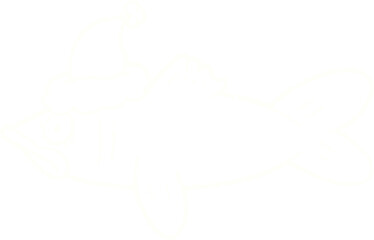 Festive Fish Chalk Drawing