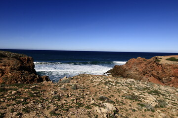 Fototapeta na wymiar Cape St. Vincent is a headland in the municipality of Vila do Bispo, in the Algarve, southern Portugal