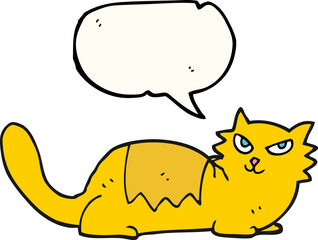 speech bubble cartoon cat